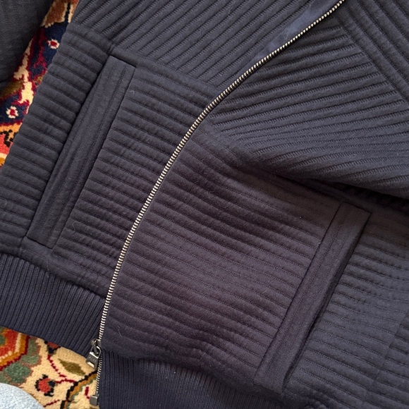 Men's BOSS Navy Blue Full Zip Sweater - Picture 4 of 7